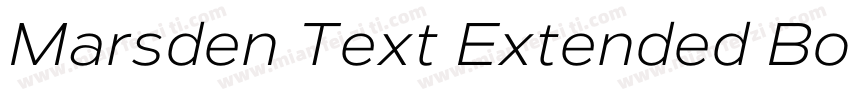Marsden Text Extended Bold字体转换